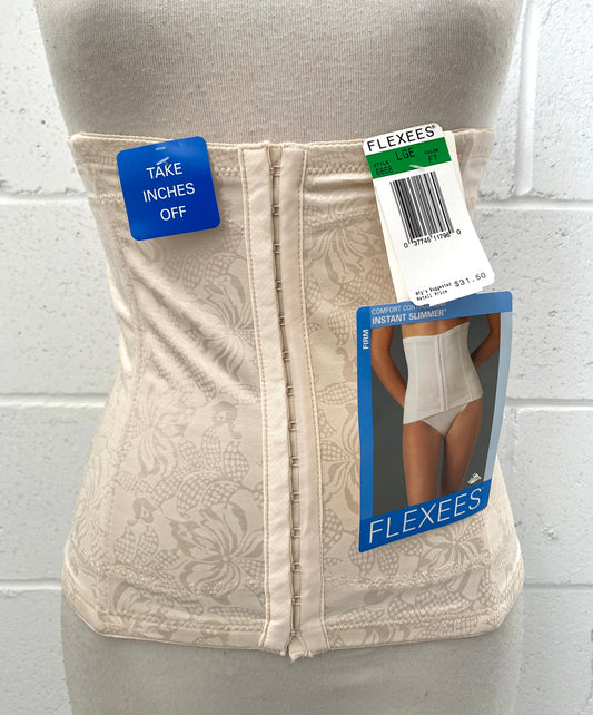 Vintage 80s Girdle Deadstock Shapewear Beige Long Leg By Flexees