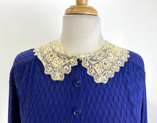 Antique 1910s Cream Irish Crochet Lace Square Collar – Ian