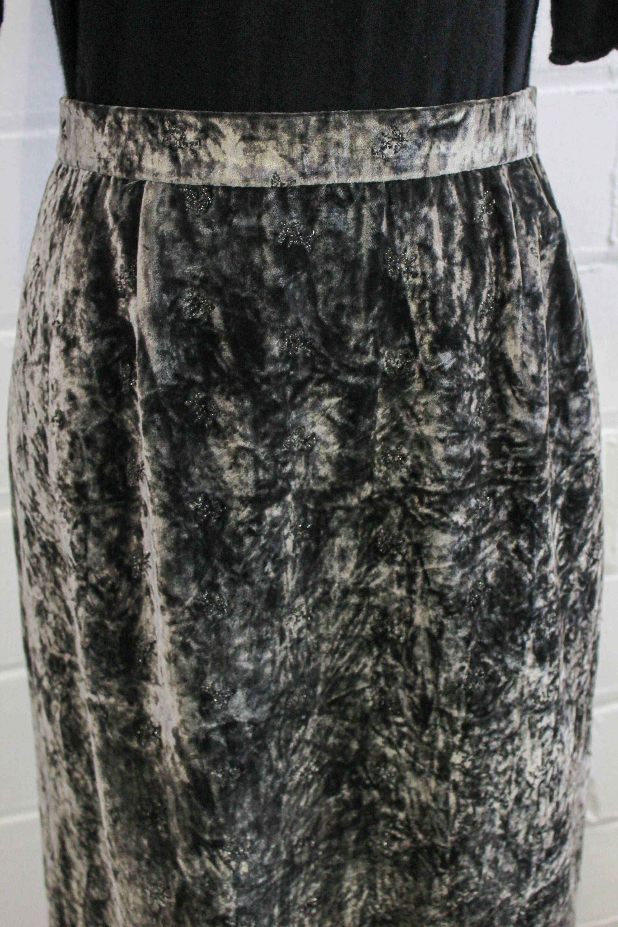 1990s Junya Watanabe Comme des Garcons Velvet Skirt, 28 Waist