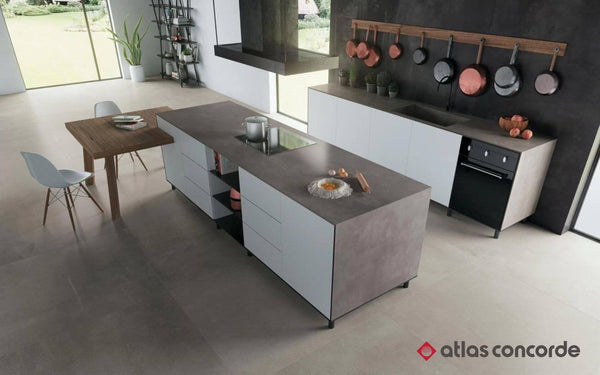 This beautiful kitchen design in Palm Beach is all pulled together due to Atlas Concorde products