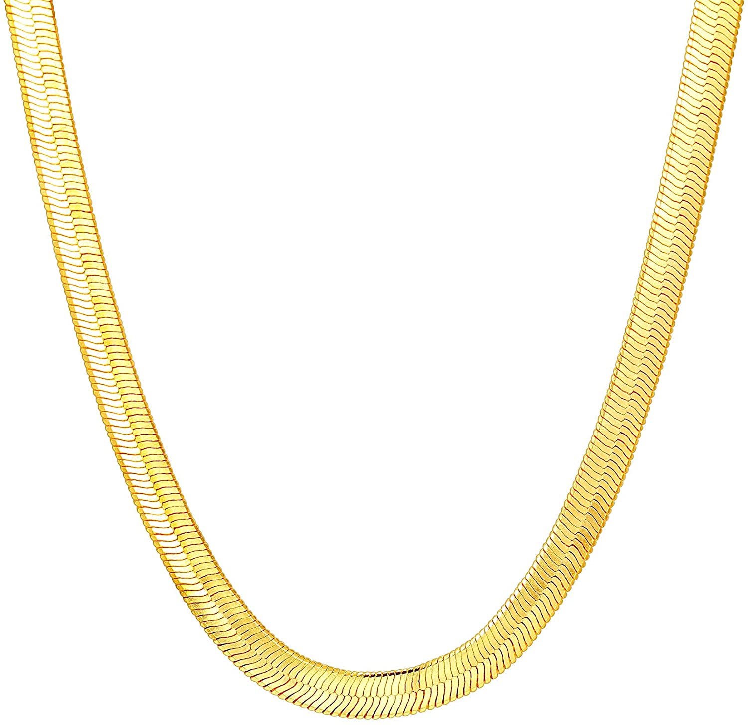 14K Gold plated Paperclip Box Sphere Bead Snake and Figaro Chain Adjus