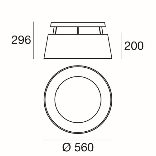 Oxygen S Ceiling Light Small