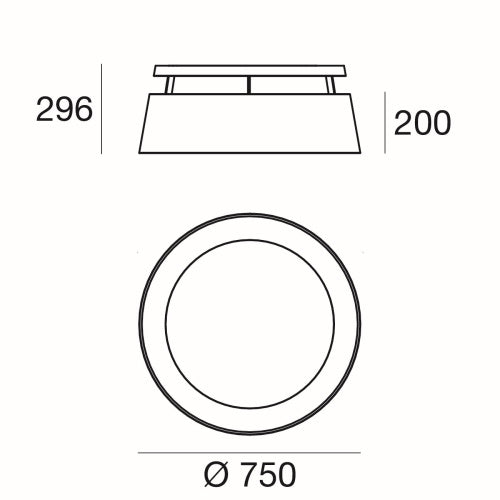 Oxygen S Ceiling Light Large