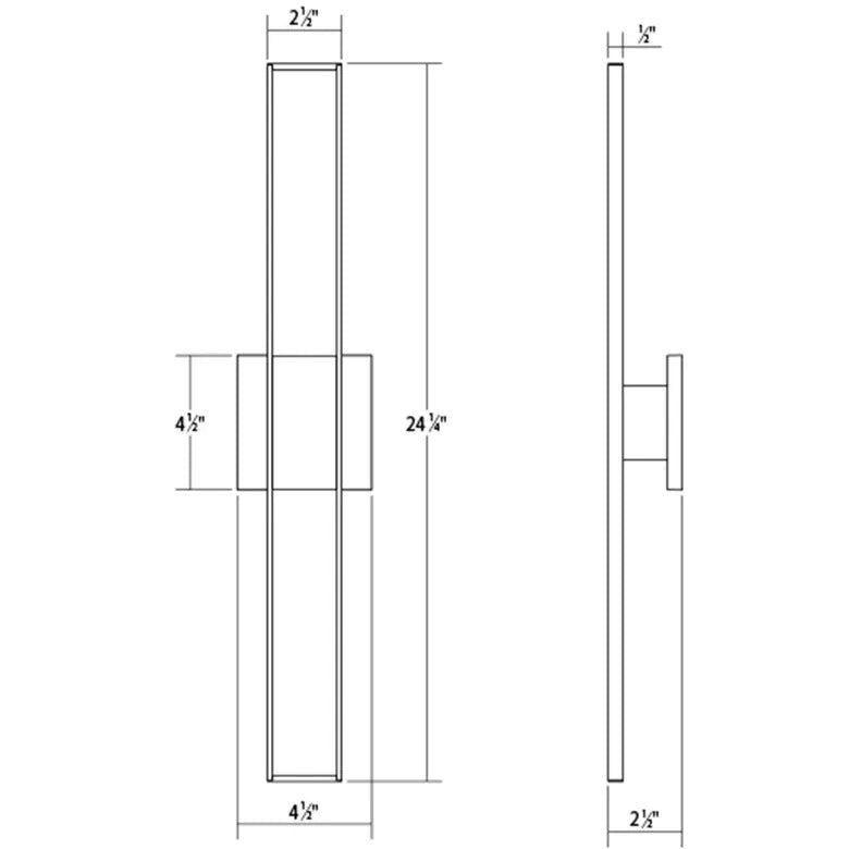 Planed LED Double Sconce: Small