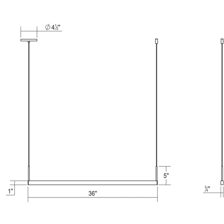 Thin-Line LED Pendant: Small