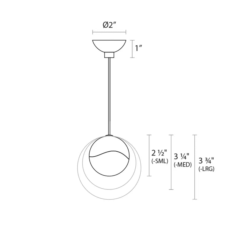 Grapes LED Pendant: Small / Micro-Dome Canopy