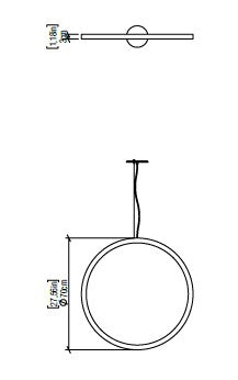 Frame Vertical Circle Pendant Specifications - 27.3 Inch