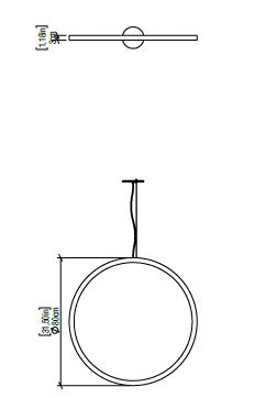 Frame Vertical Circle Pendant Specifications - 31.2 Inch