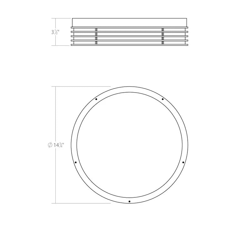 Marue Circle Flush Mount: Large