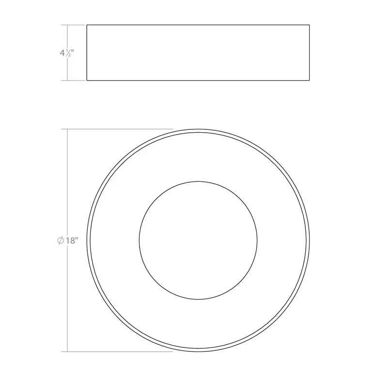 Ilios LED Flush Mount: Large