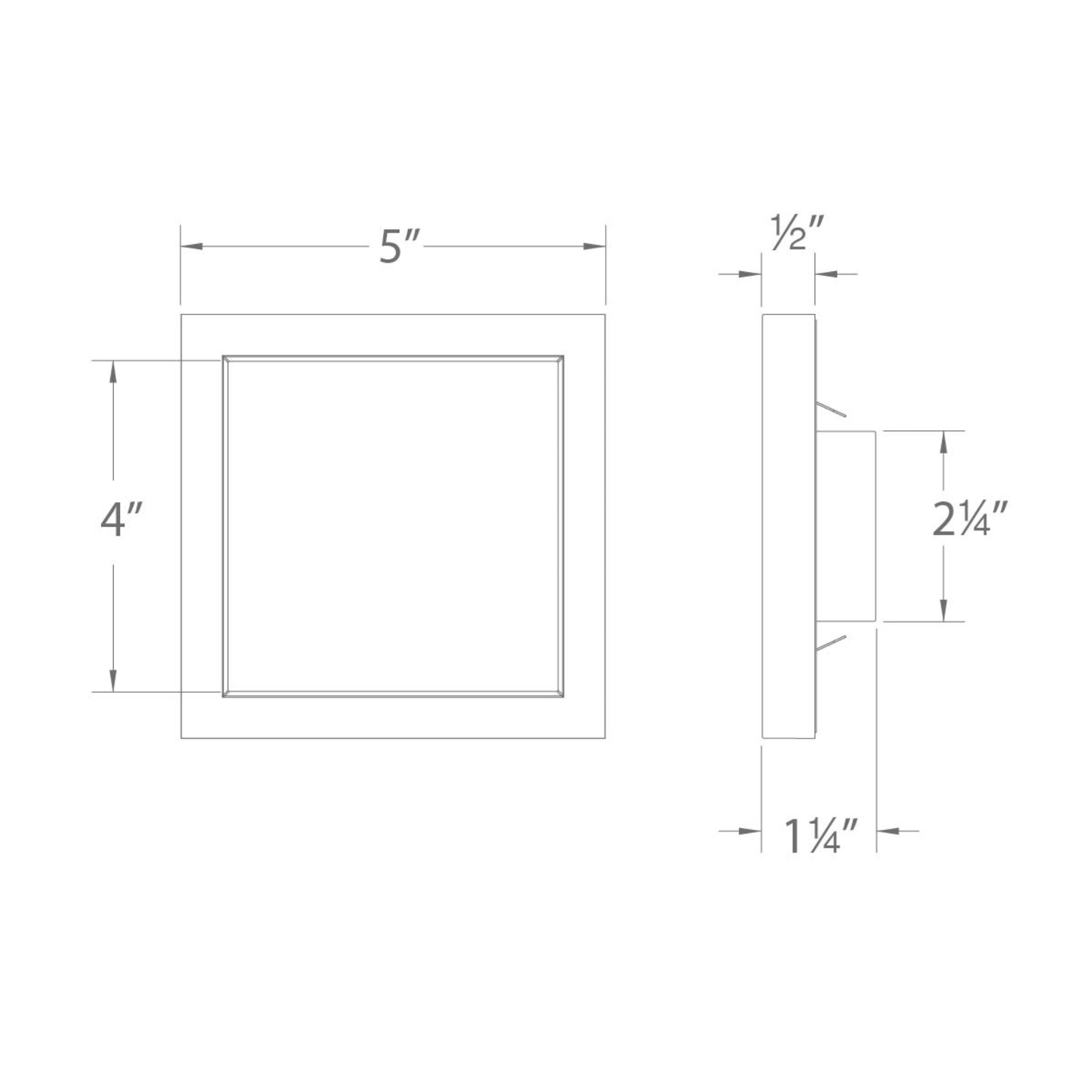 5″ Square Ceiling and Wall Mount