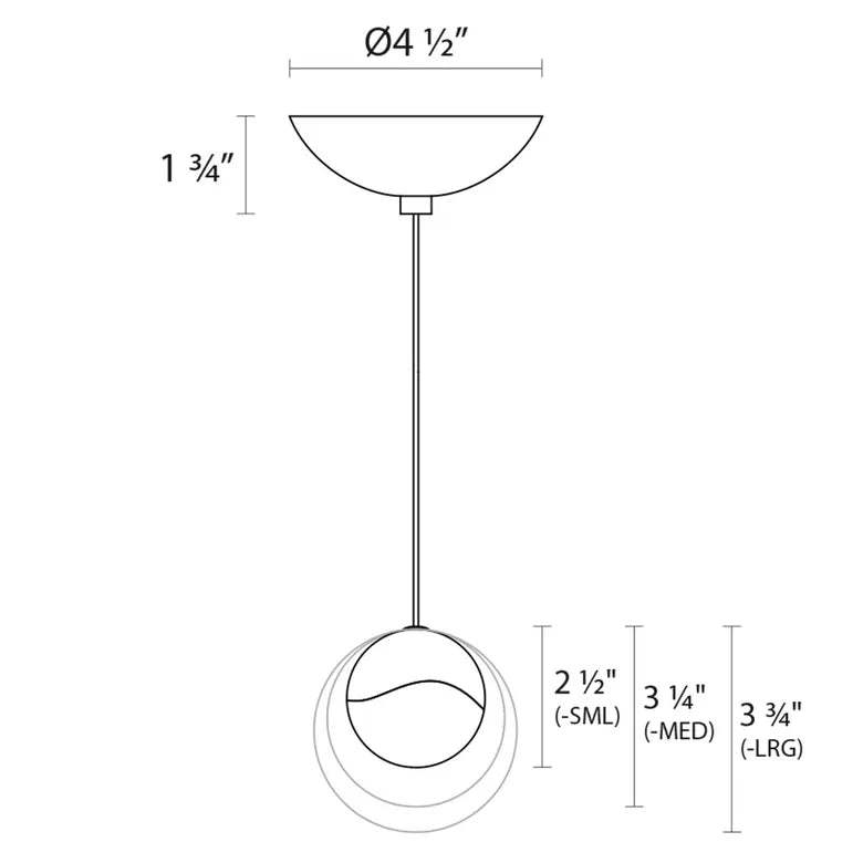 Grapes LED Pendant: Medium / Dome Canopy