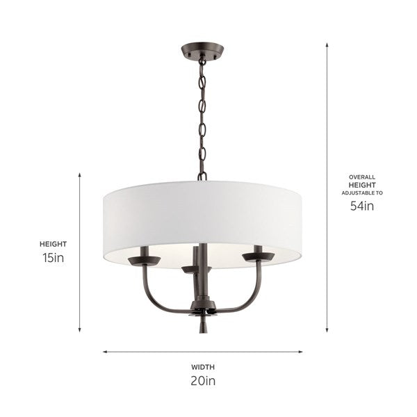 Kennewick 3 Light Chandelier Specifications