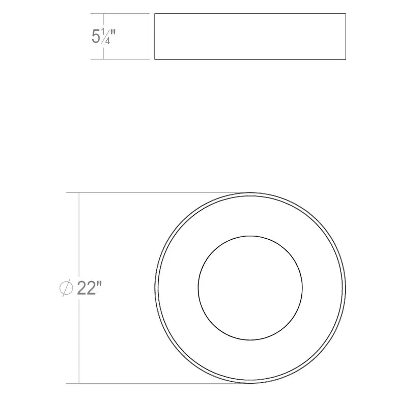 Ilios LED Flush Mount: X Large