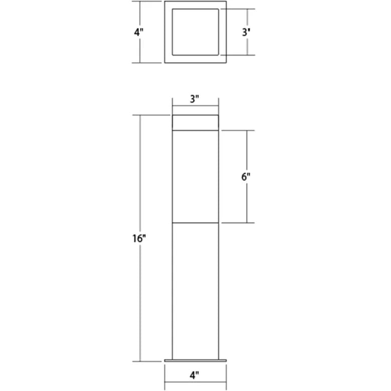 Square Column LED Bollard: Small