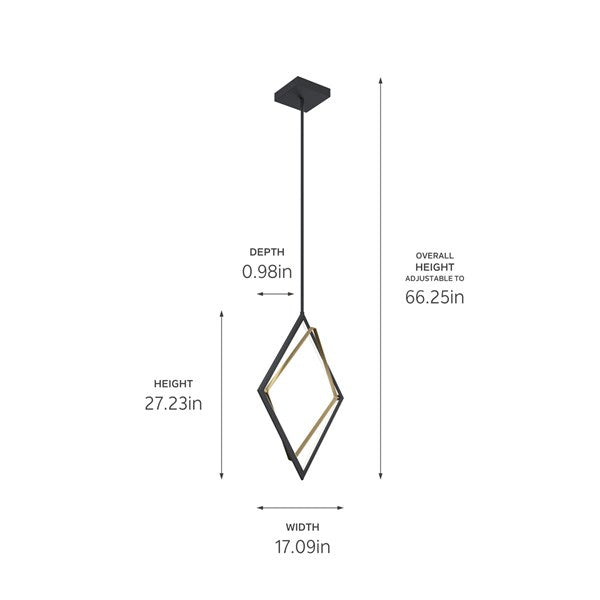 Darsky Pendant Light - Matte Black Specifications