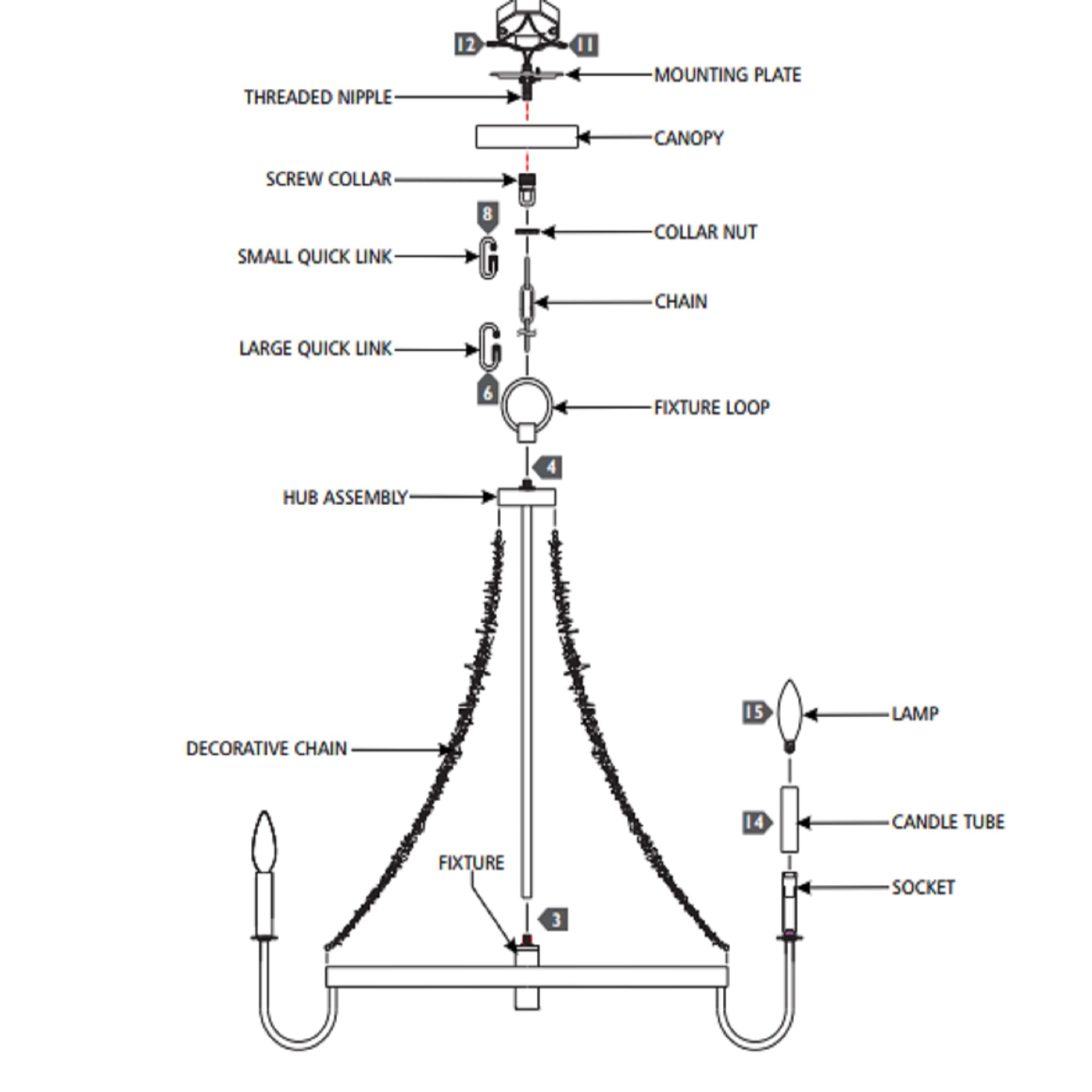 Medium & Large Leon Chandelier