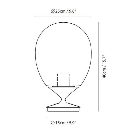 Mist LED Table Lamp: Large