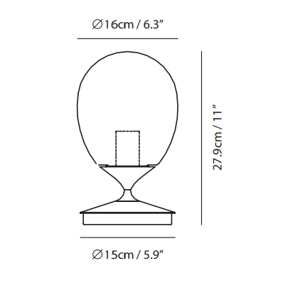 Mist LED Table Lamp: Small