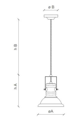 Industrial Bracket Pendant Light - Small