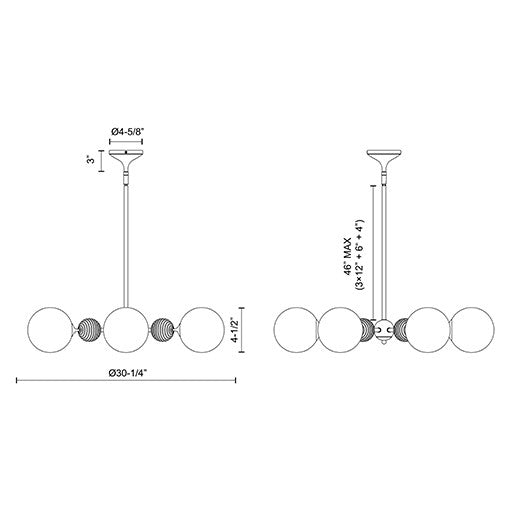 Celia Chandelier Specifications - Small