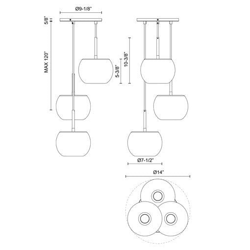 Samar Multi-Light Chandelier Specifications