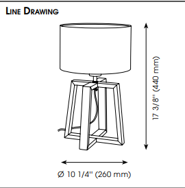 Chietino 1 Table Lamp- Specifications