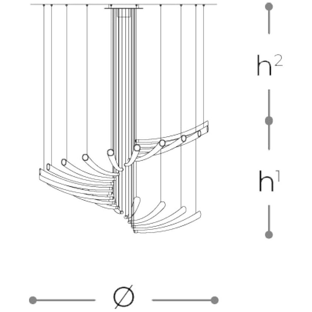 Pulsa Spira Chandelier by Italamp