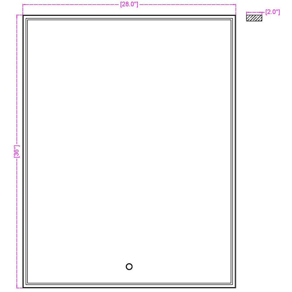 Medium Cerissa Rectangular Mirror by Eurofase