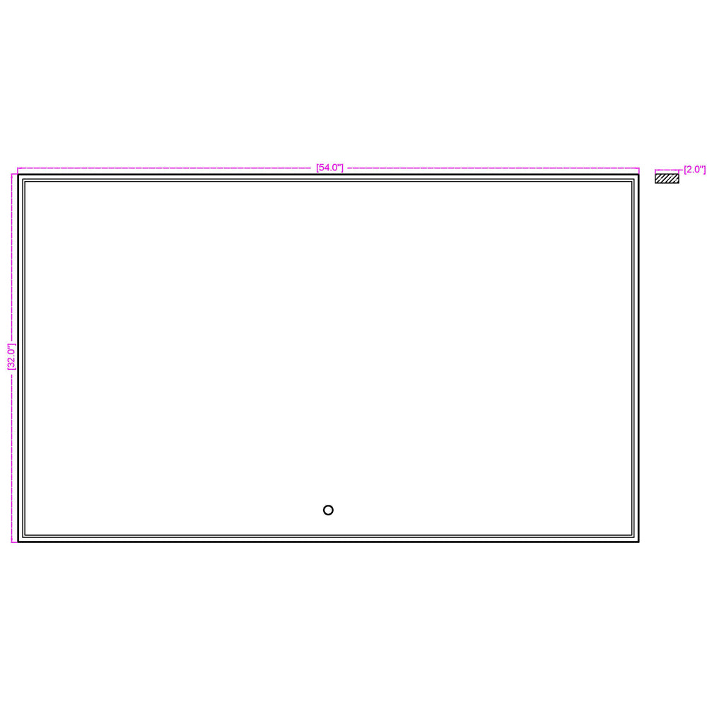 Large Cerissa Rectangular Mirror by Eurofase