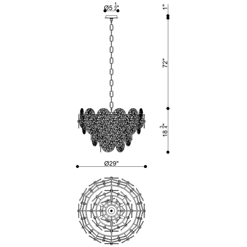 12 Light Sue Anne Chandelier by Eurofase