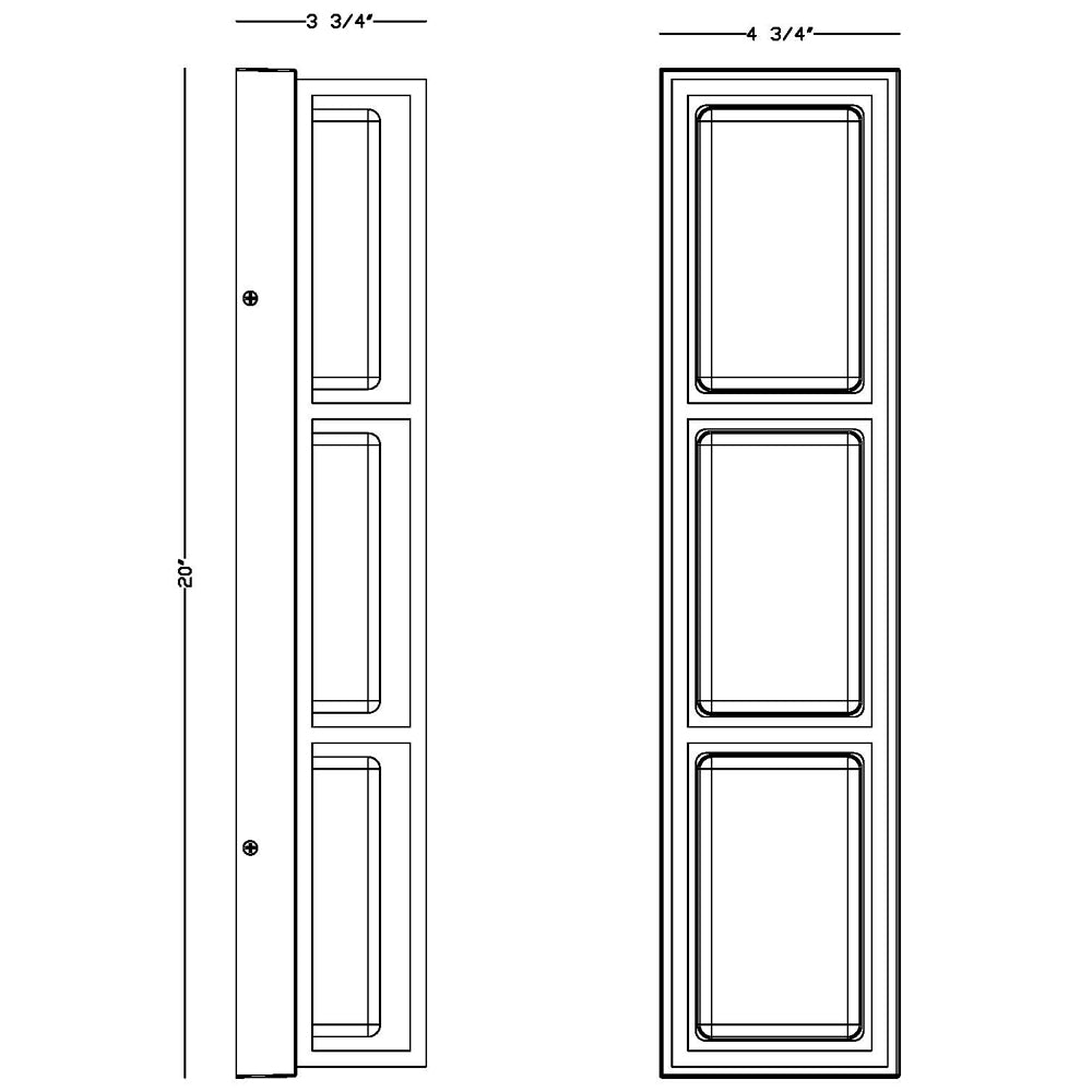 3 Light Tamar Wall Light by Eurofase