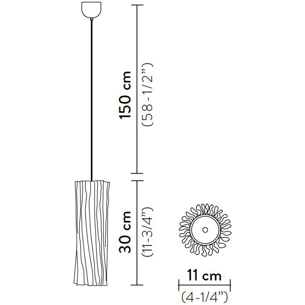 Accordeon Vertical Suspension by Slamp