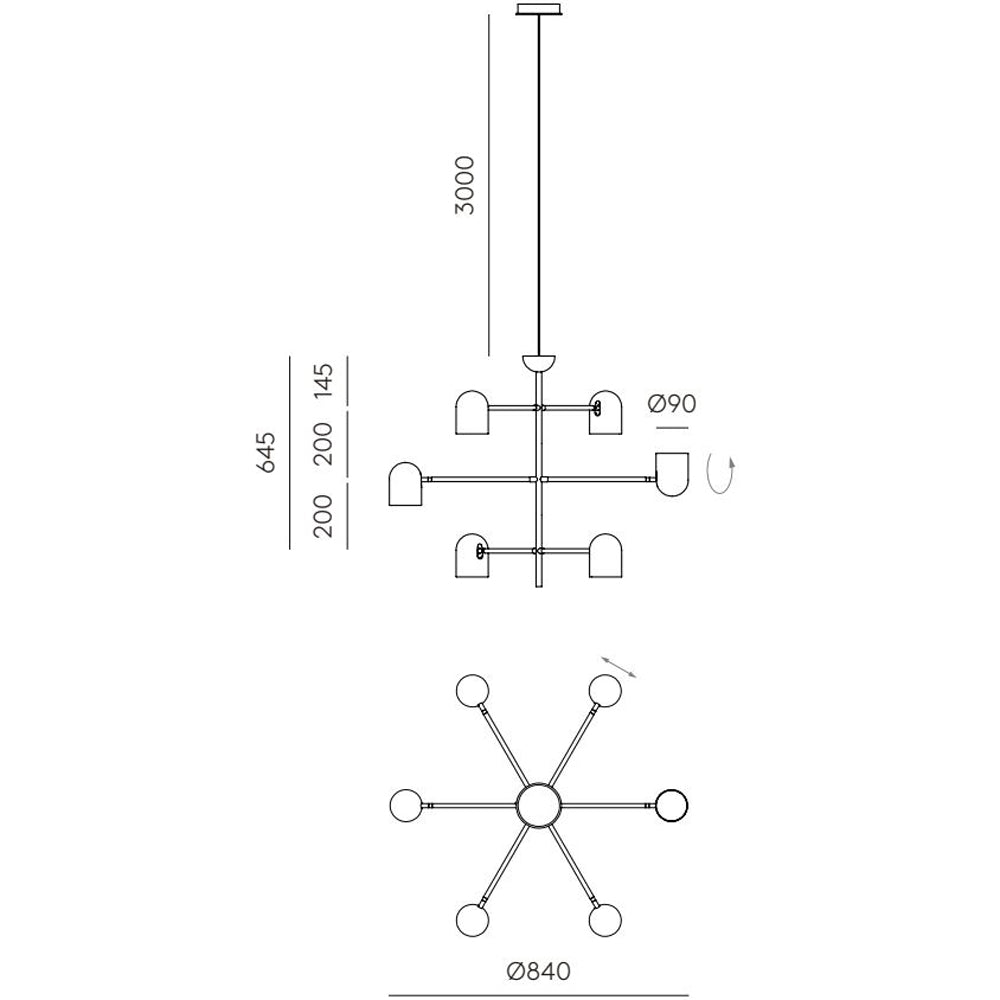 Pipe Chandelier by Aromas Del Campo