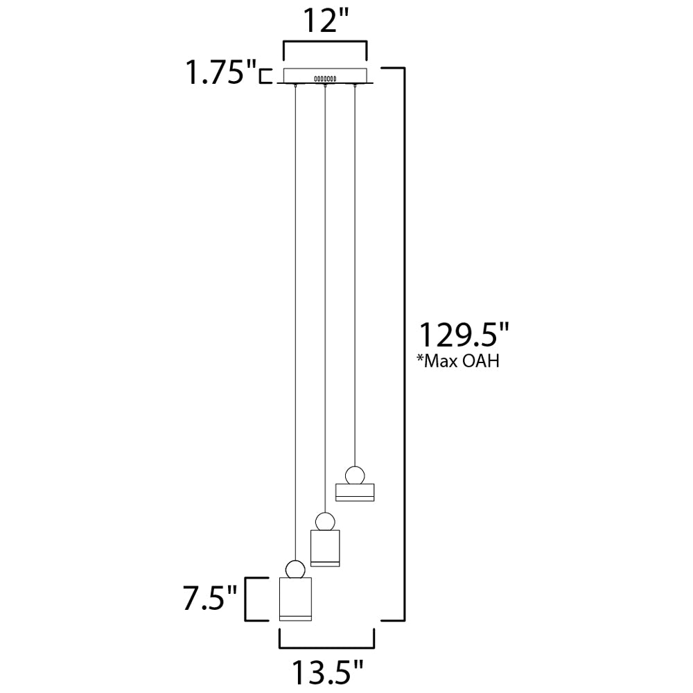 3 Light Nob Multilight Pendant by ET2