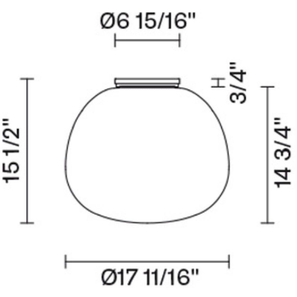 2X-Large Lumi Mochi Wall / Ceiling Light by Fabbian