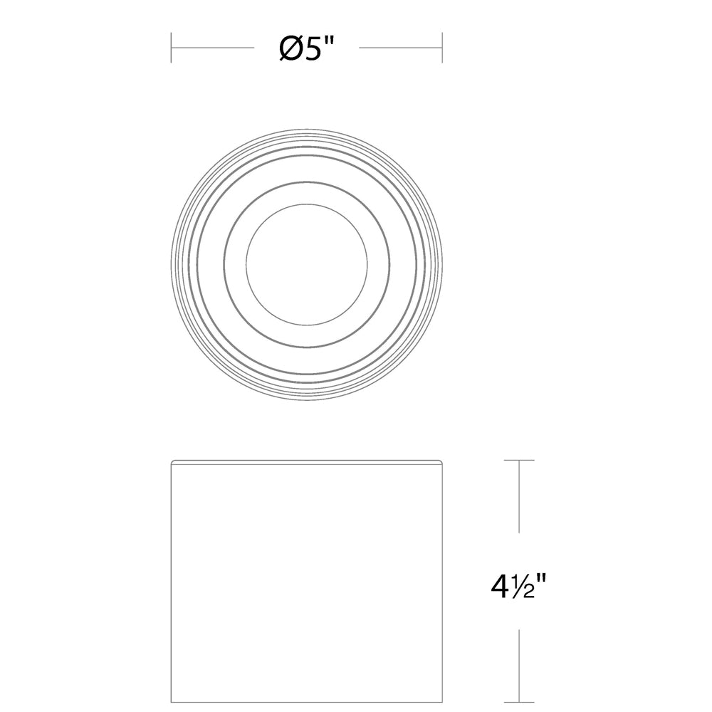 Downtown Round Outdoor Ceiling Mount by W.A.C. Lighting