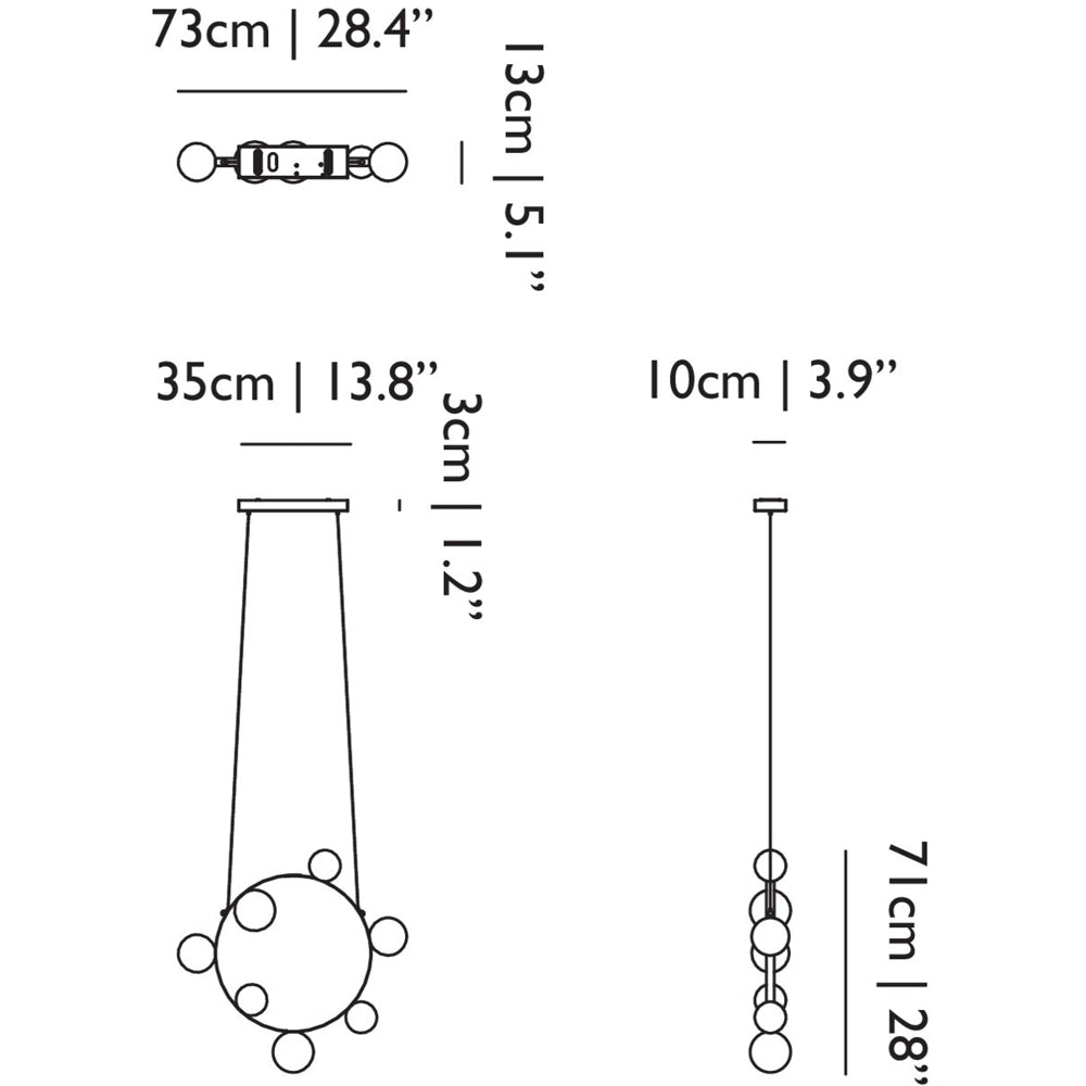 7 Light Hubble Bubble Suspension by Moooi