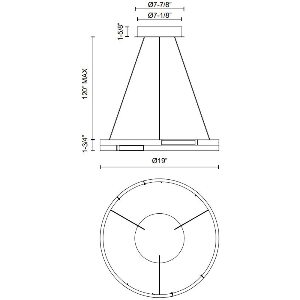 Small Anello Minor Suspension by Kuzco