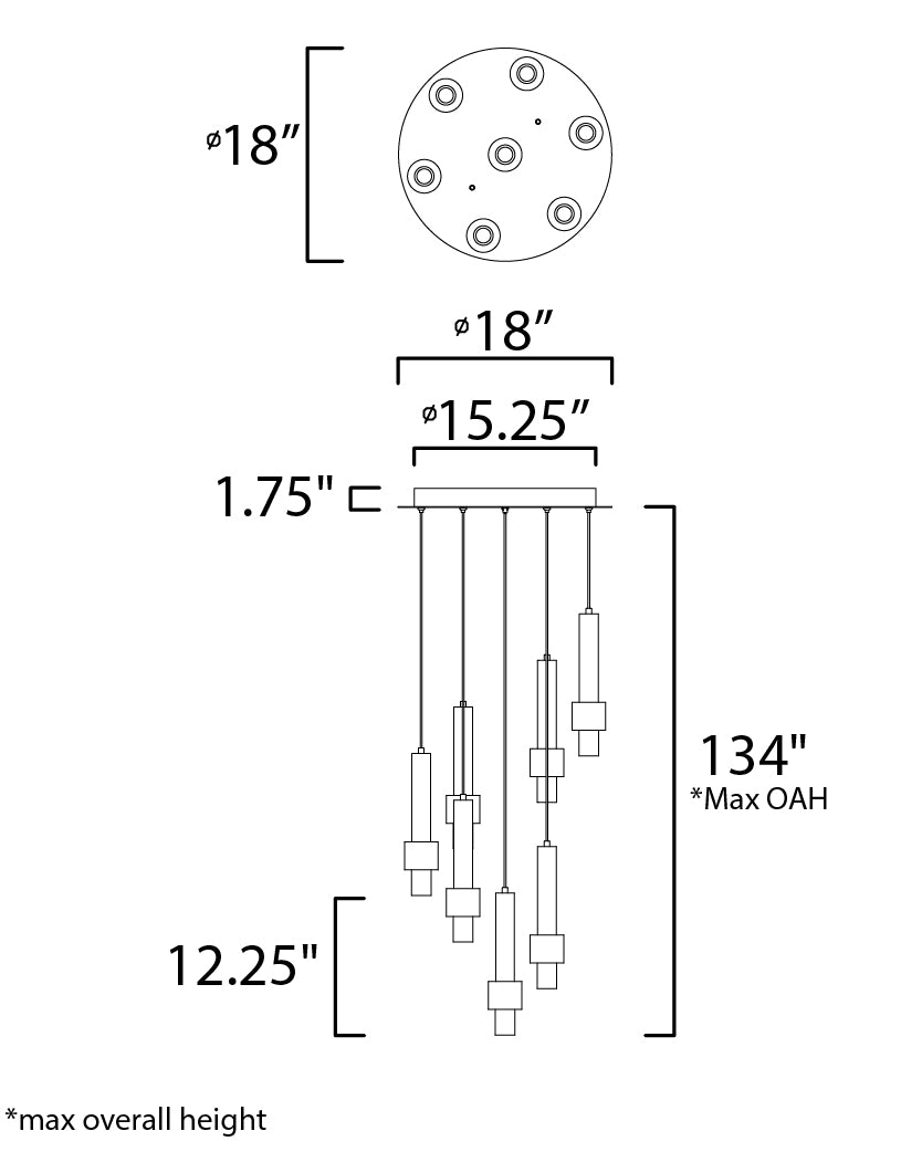 REVEAL Multilight LED PENDANT- 7 Lights