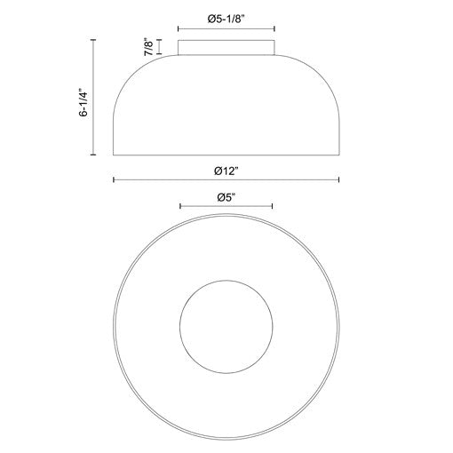 Cedar Ceiling Light Specifications - Wide