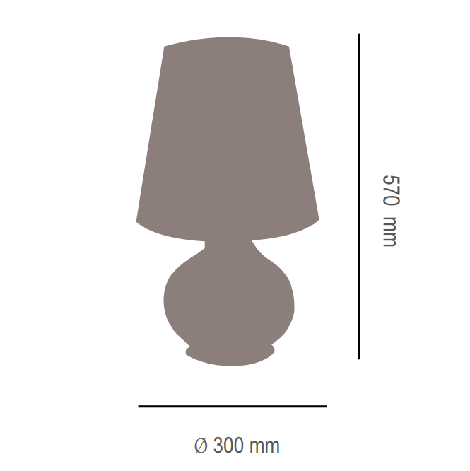 Kandida Table Lamp: Medium Yellow/ Gray