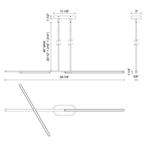 Shift Chandelier Specifications - Large