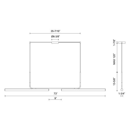 Vesper Linear Suspension Specifications - Large
