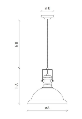 Industrial Bracket Pendant Light - Medium