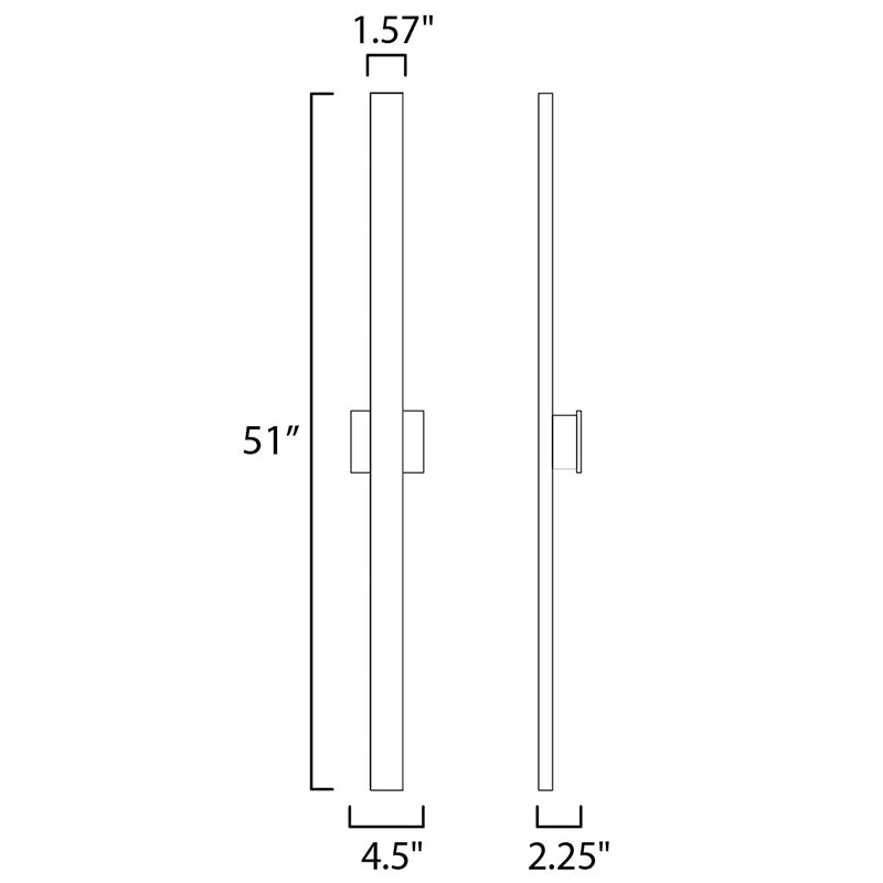 Alumilux Line Linear Outdoor Wall Sconce-Medium