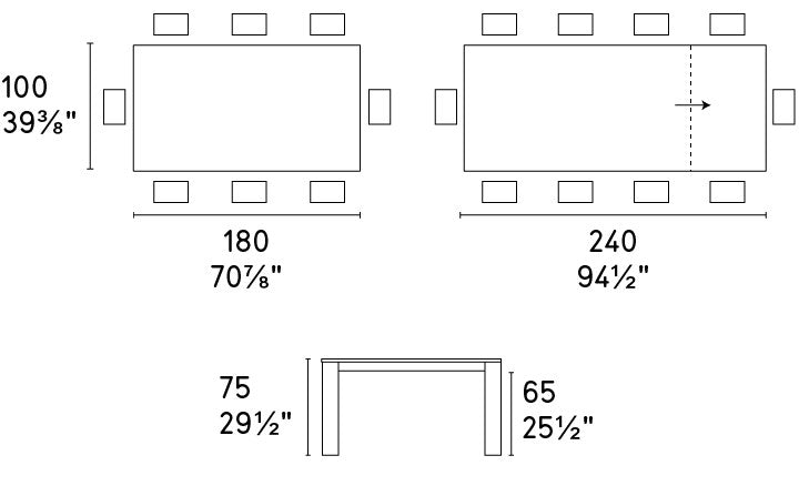 Omnia CS4058-R 180 Extendible Table