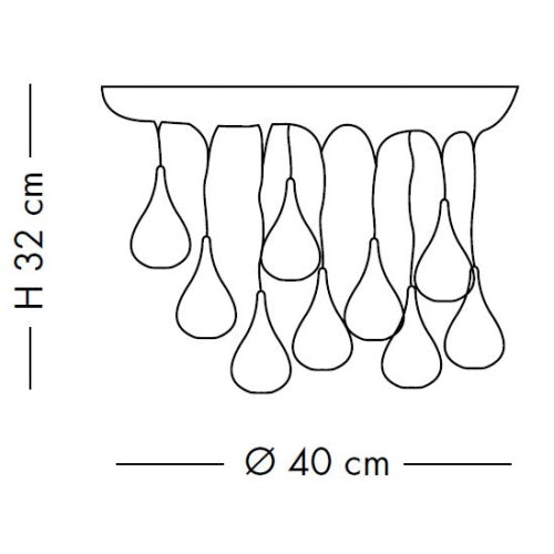 Pioggia Ceiling Light Small