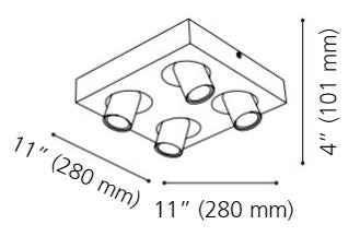 Robledo 4 Light Ceiling Light