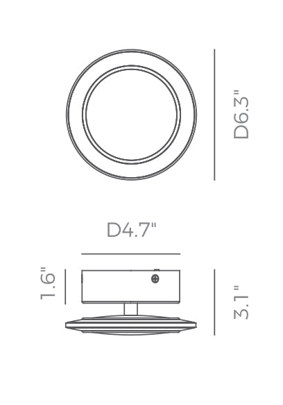 Specification Banner Saturn Round Wall Sconce - Small